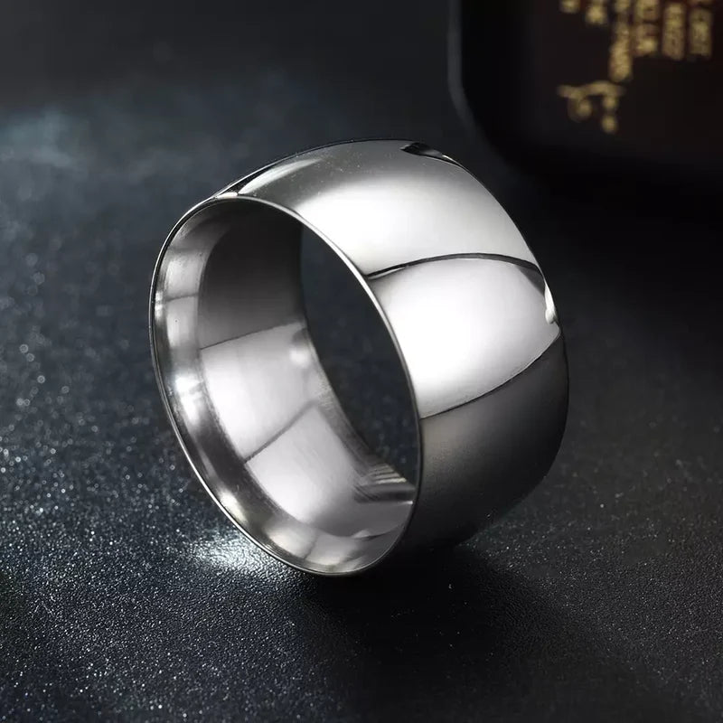 Herrenring aus glattem Edelstahl