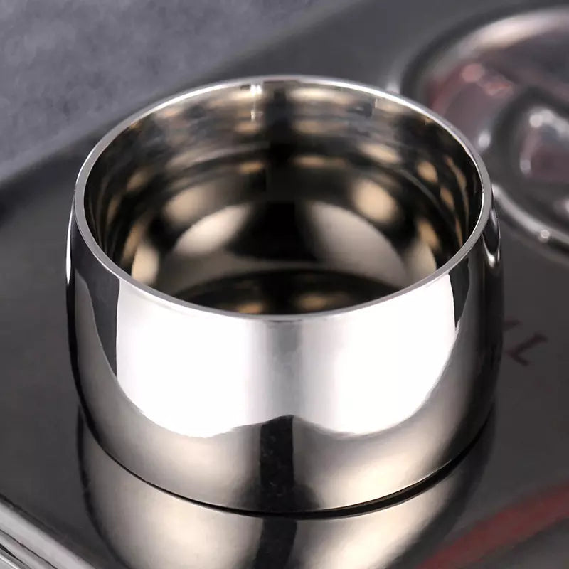 Herrenring aus glattem Edelstahl