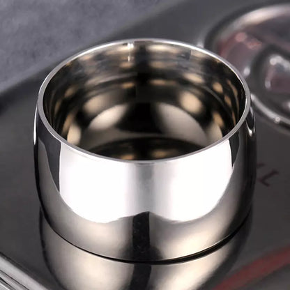 Herrenring aus glattem Edelstahl