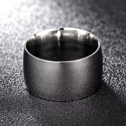 Herrenring aus glattem Edelstahl
